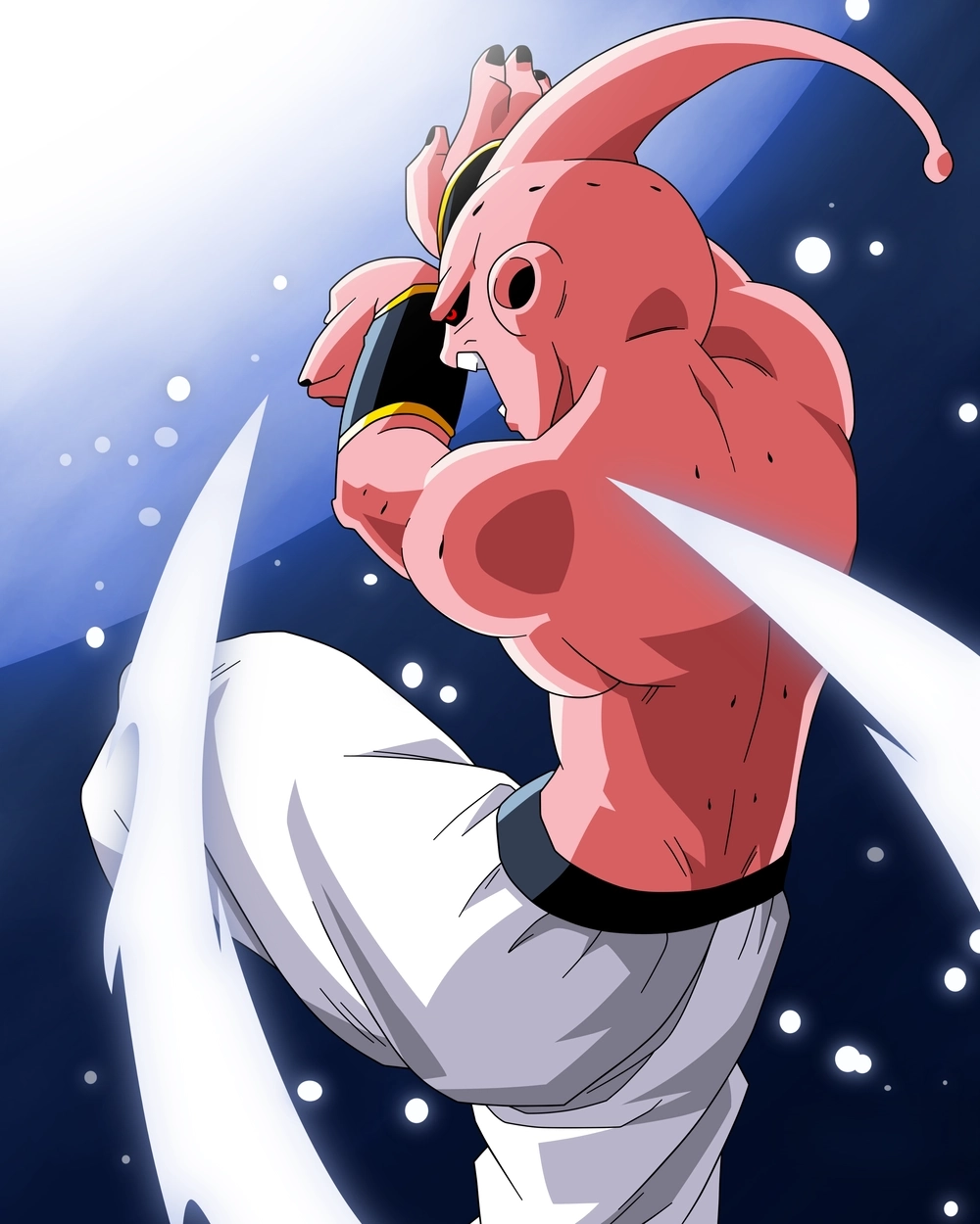 Track every evolution in Majin Buu transformation