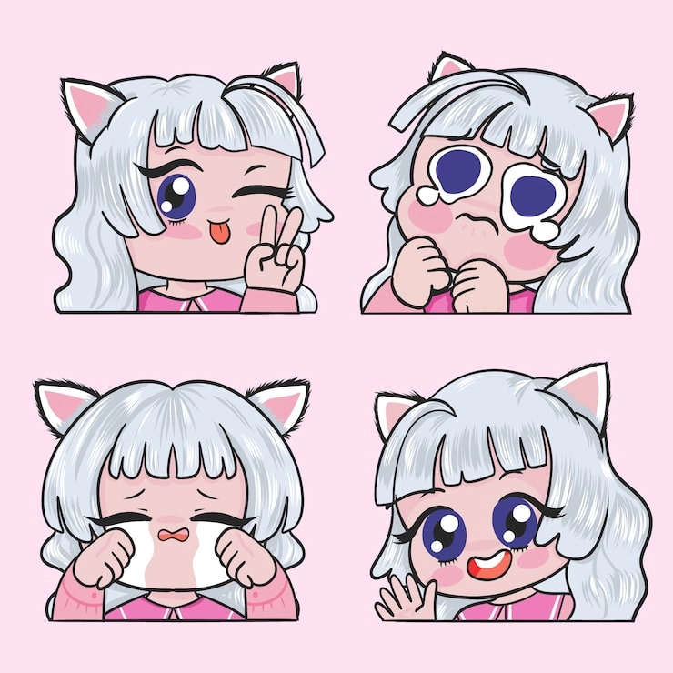 Shojo manga chibi glowing with sweetness