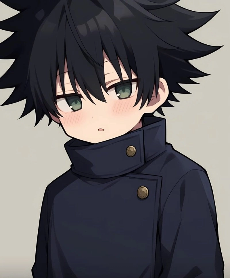 Fushiguro Megumi chibi shadow user in cute form