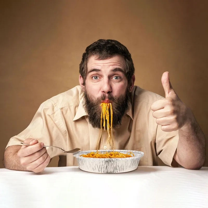 The iconic anime eating noodles meme