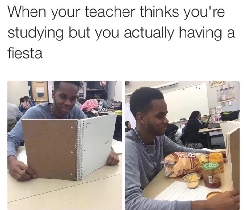 A perfect representation of lecture hall life