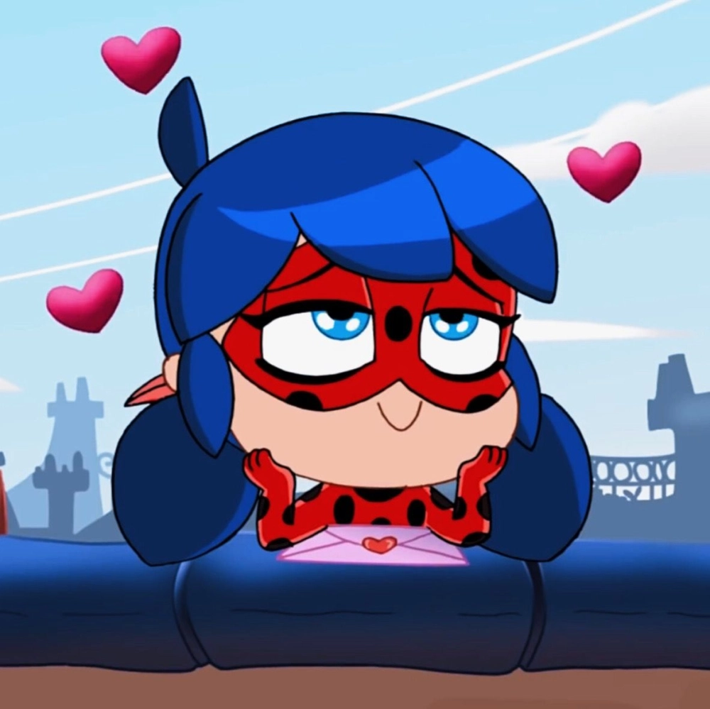 Chibi miraculous ladybug looks playful and cute