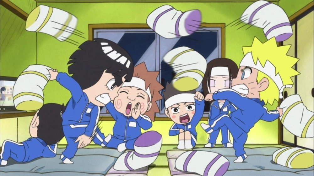 Naruto anime chibi iconic scenes in charm