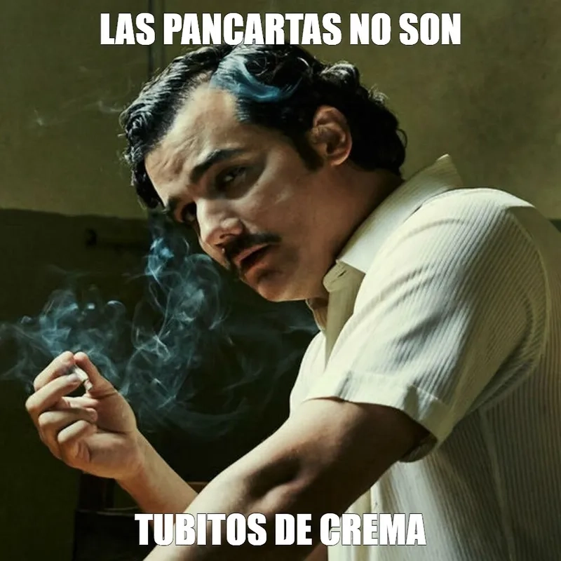 A sad pablo escobar narcos meme format