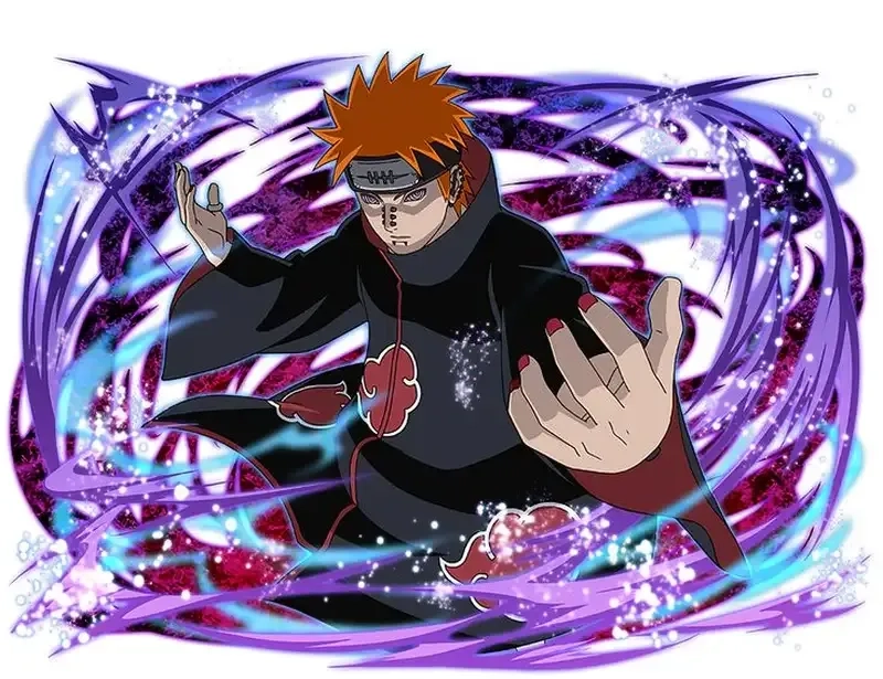 Explore the dark power of Naruto Pain in battle