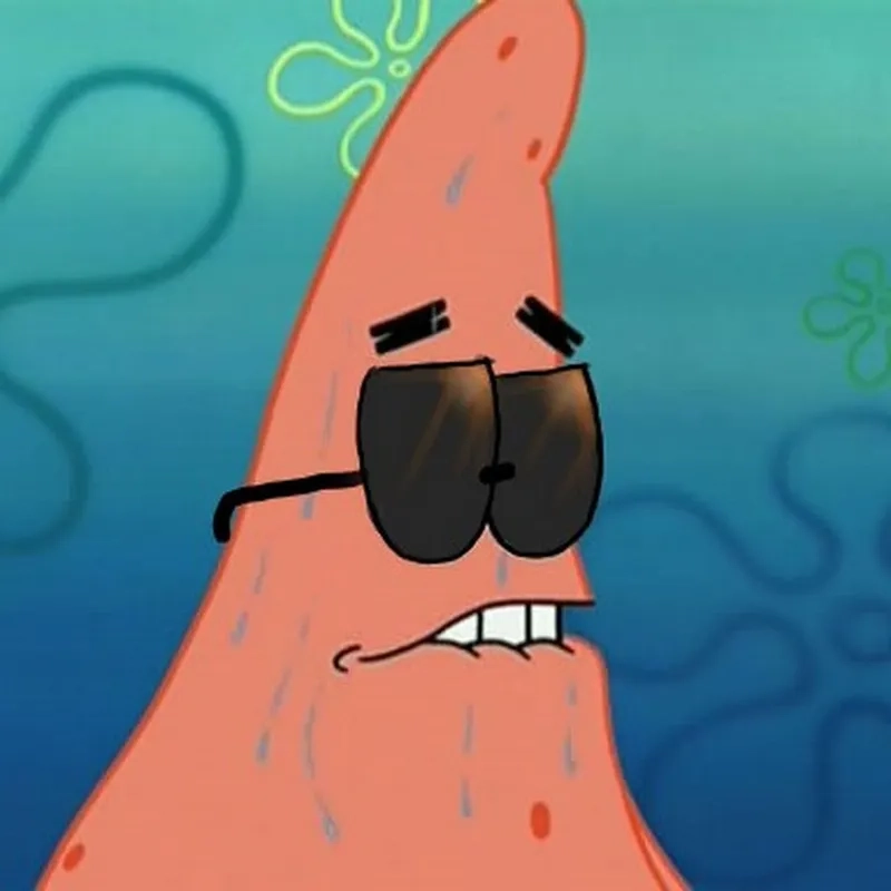 A deep in thought thinking patrick meme