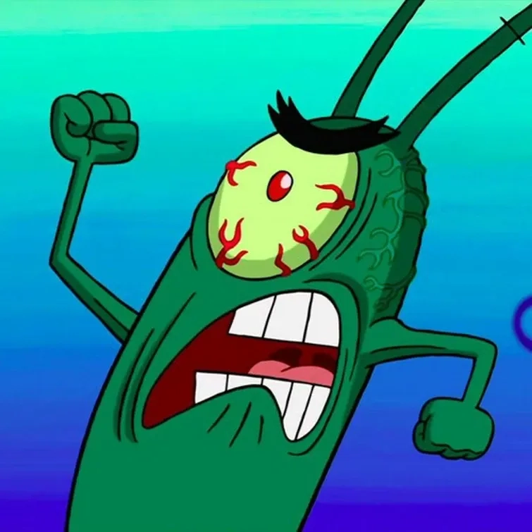 Plankton's evil plan in four panels