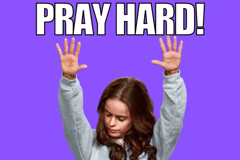 A high-quality DJ Khaled praying meme