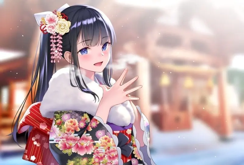 Enjoy playful vibes of cute anime girl drawing here