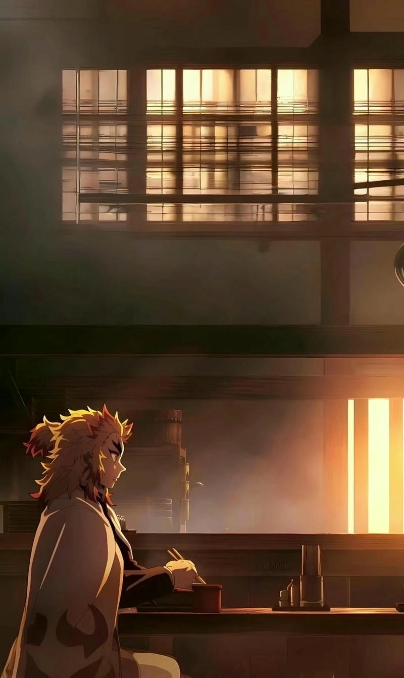 Manga panels capture Rengoku Kyoujurou courage