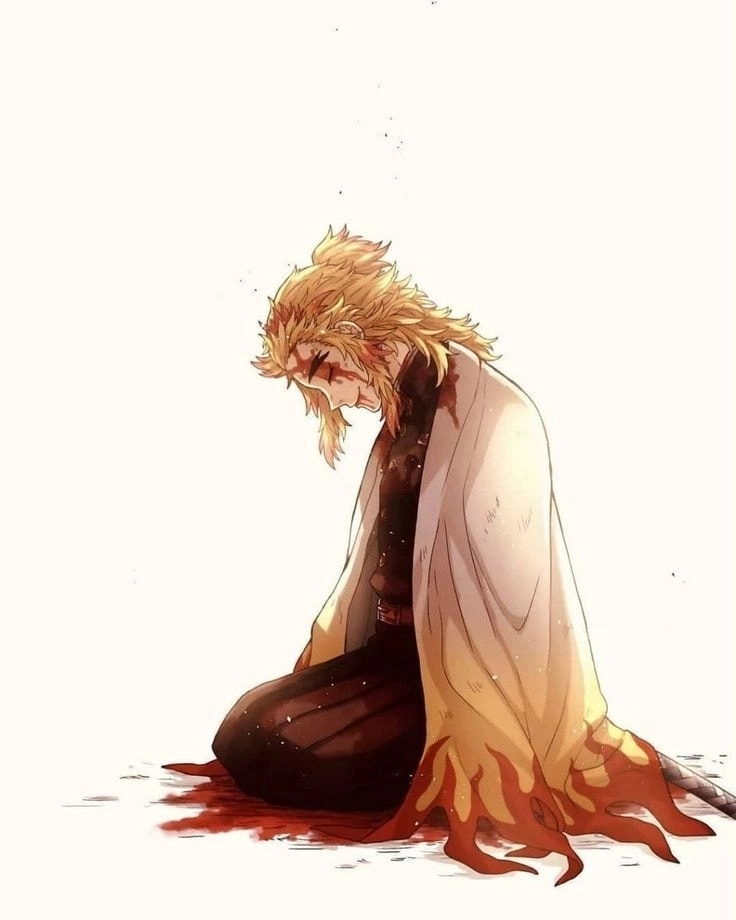 Fearless Zenitsu Agatsuma alongside Rengoku fire