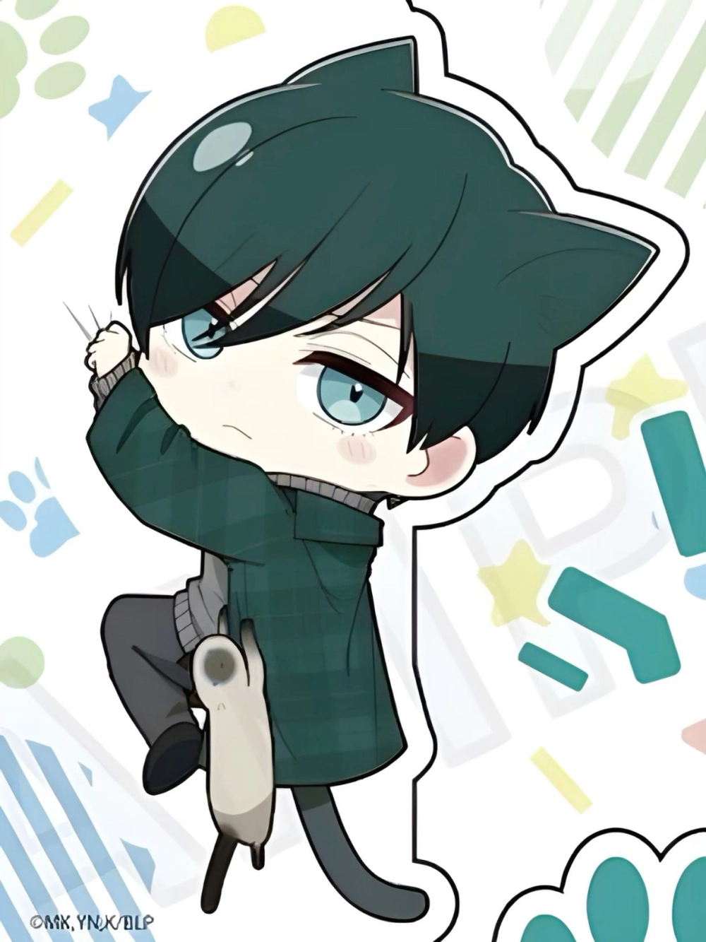 Chibi Rin Itoshi little prodigy illustrated cute