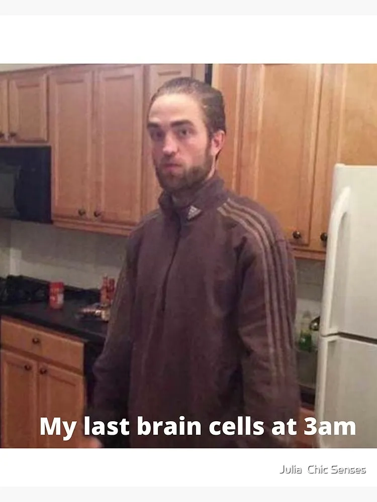 The full shot of the robert pattinson standing meme