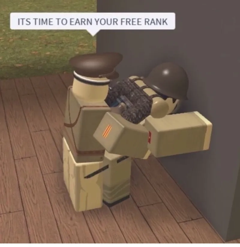 The classic look of the Roblox noob meme