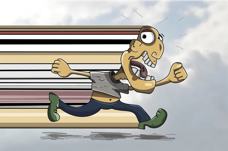 The classic running away meme format used in countless scenarios