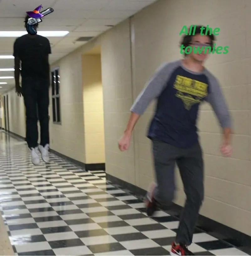 The determined running meme from a movie