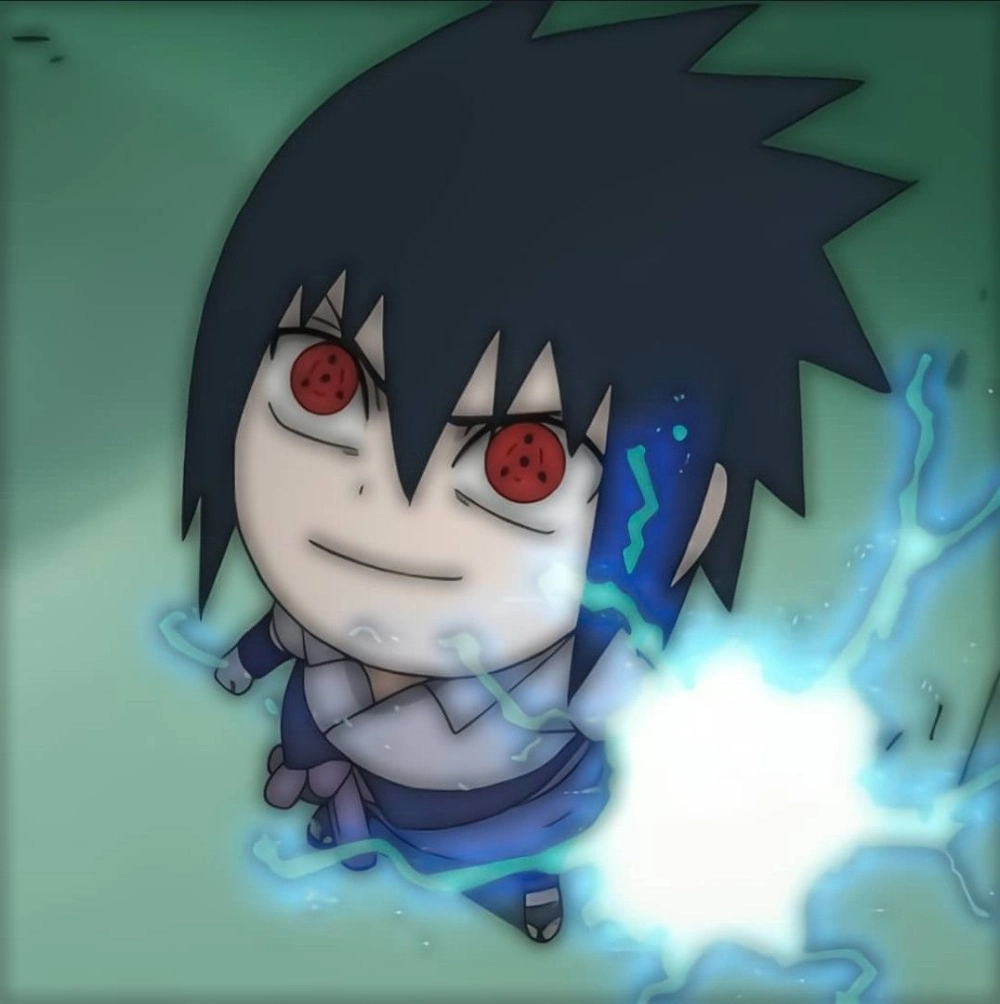 Sasuke drawing sharp strokes of Uchiha genius