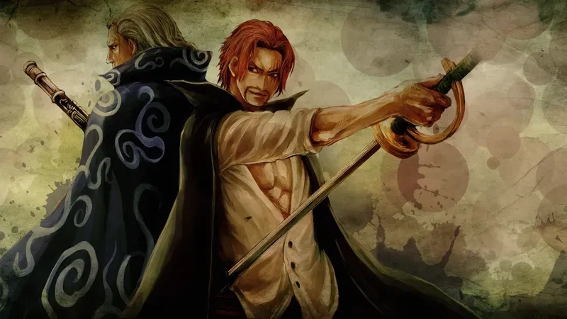 Admire the fearless charm of red-haired Shanks in action