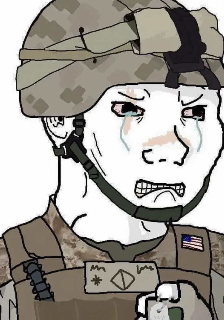 A moving sad soldier meme