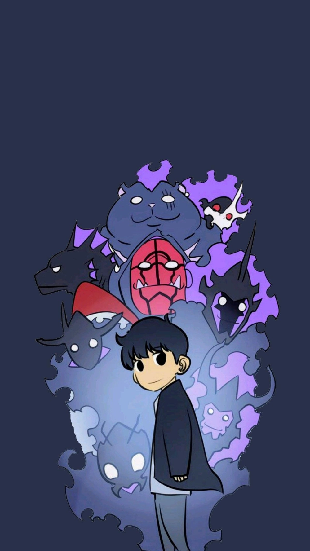 Solo Leveling characters chibi look tiny fierce