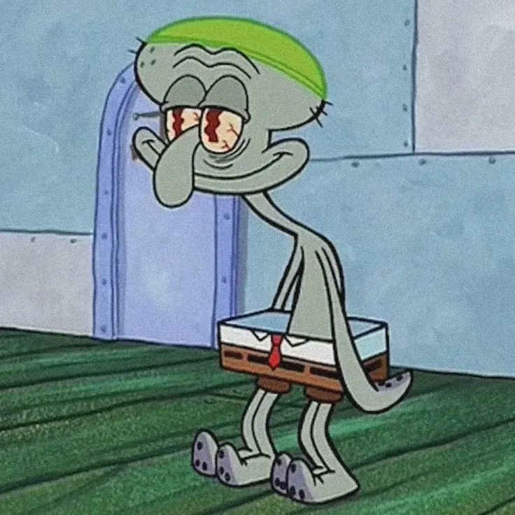 The relaxing squidward chair meme