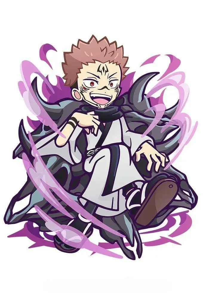 Sukuna chibi drawing highlights playful detail