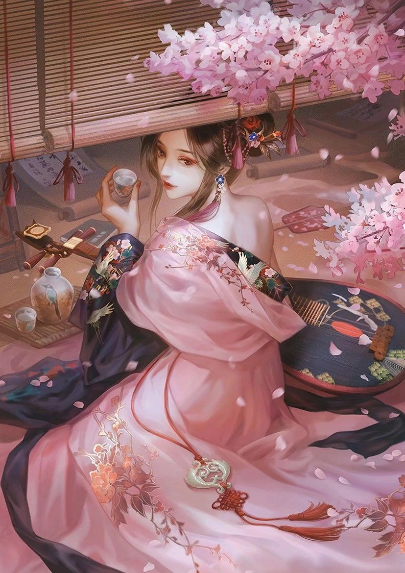 Discover the charm of traditional anime girl drawing