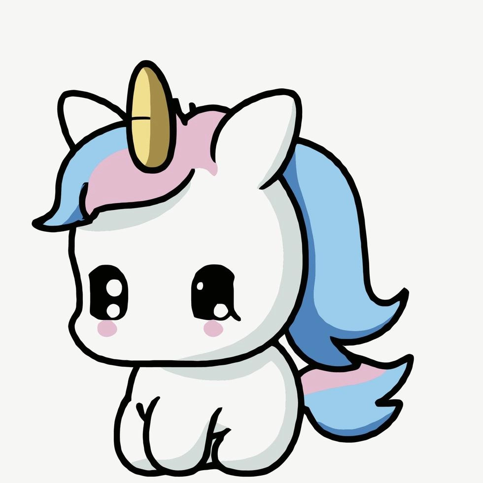 Unicorn chibi glowing with dreamy charm
