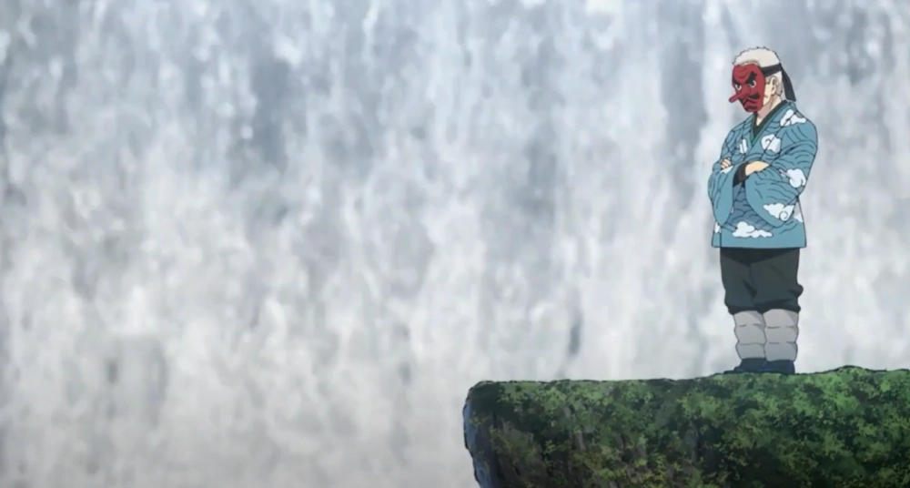 See Giyu Tomioka trained by Urokodaki Sakonji in action