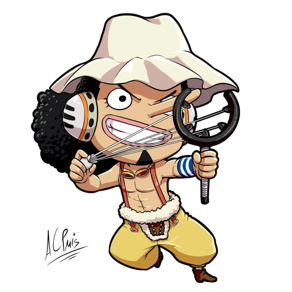 Usopp chibi vector brings clean playful designs