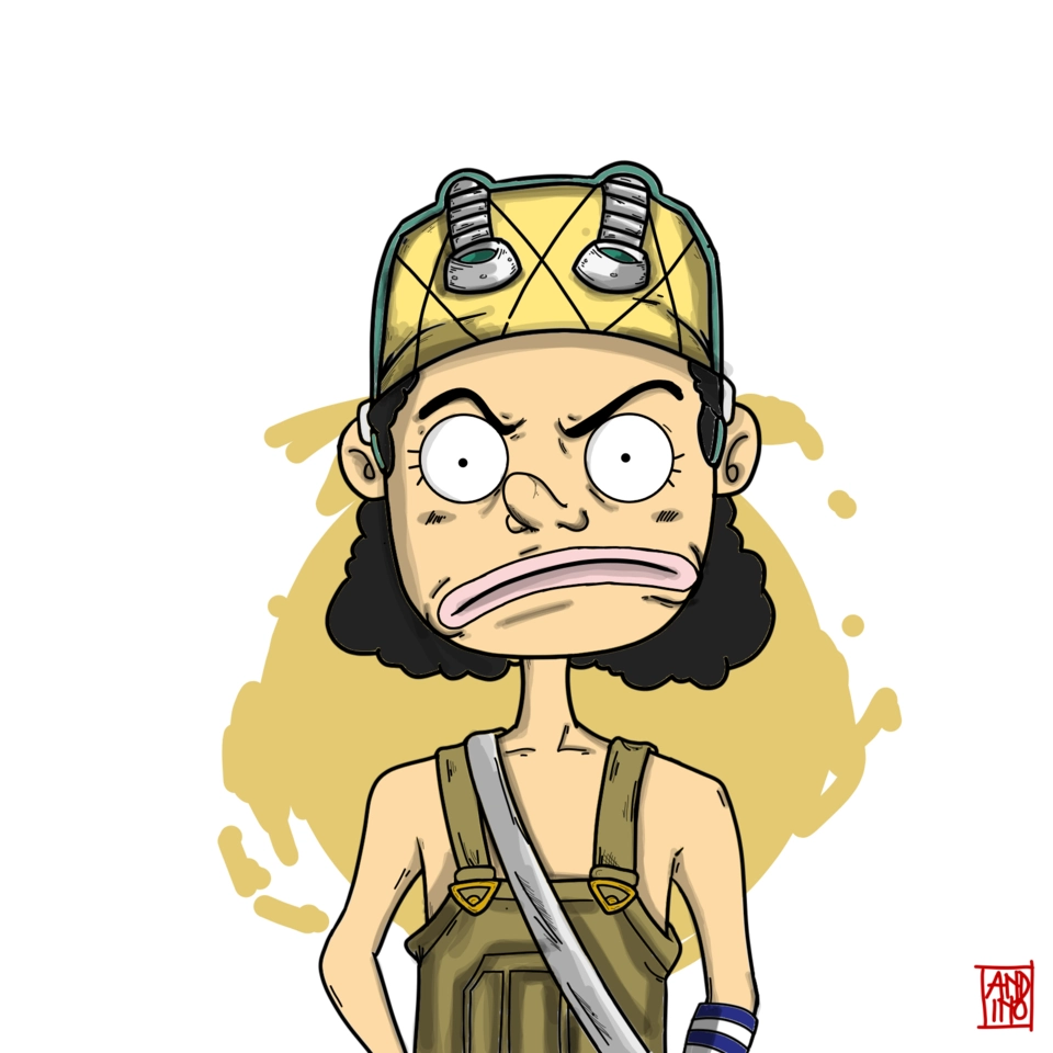 Usopp chibi shows tiny pirate charm and fun