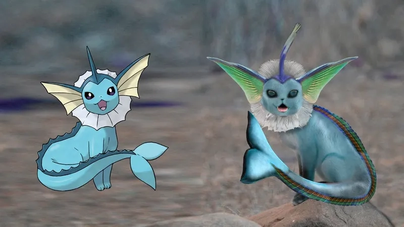 A SFW take on the vaporeon pokemon meme