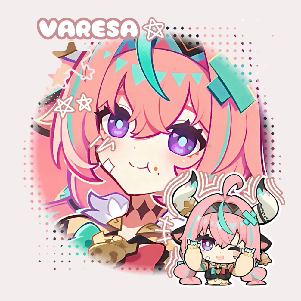 Varesa Chibi bursting with charm and playful energy