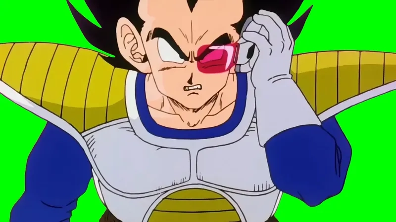 A classic Vegeta over 9000 meme template