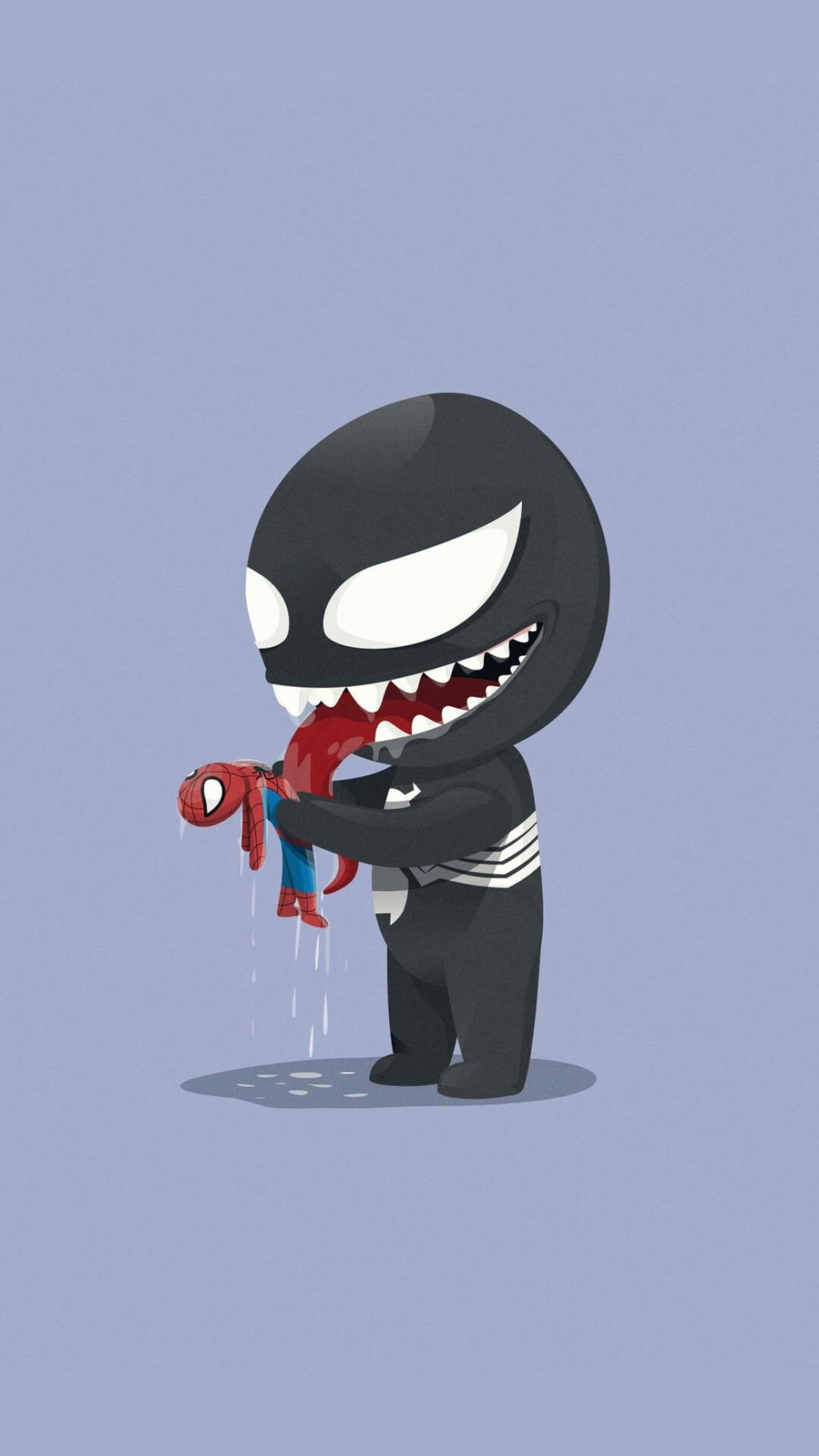 Venom chibi backgrounds add dark fun vibes