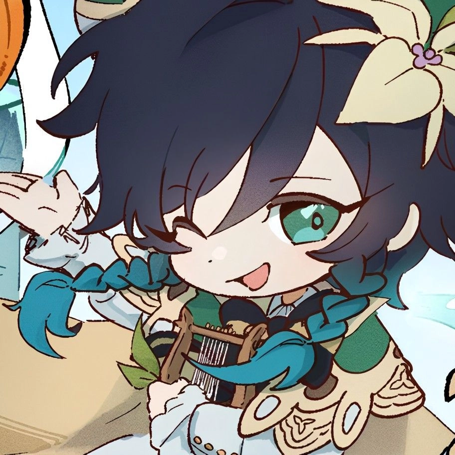 Venti chibi art glows with musical charm