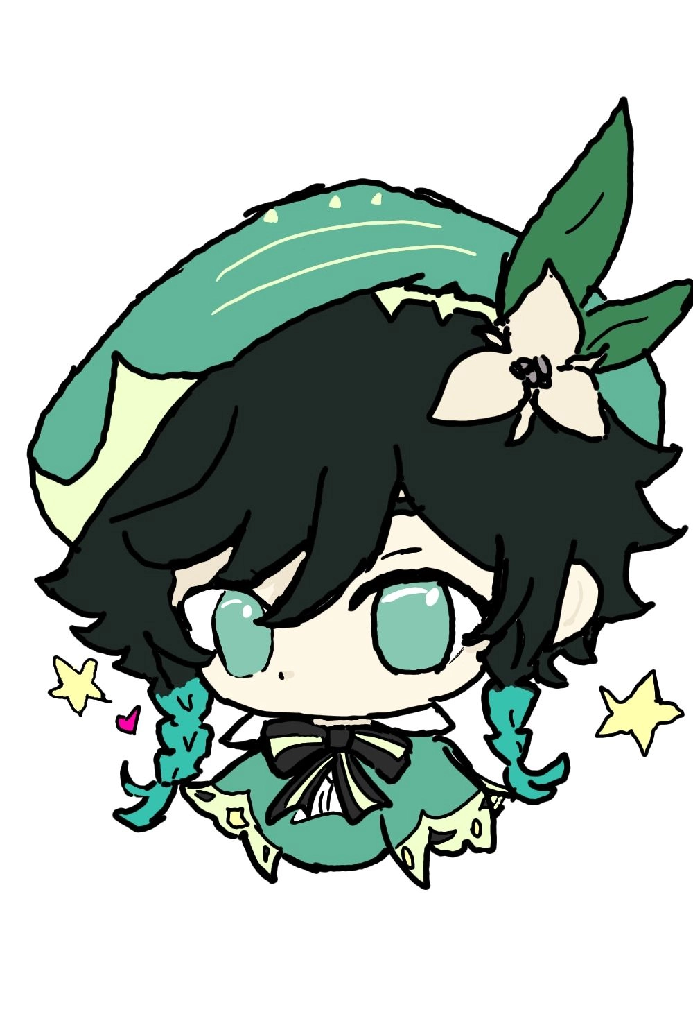 Venti drawing shows playful bard elegance