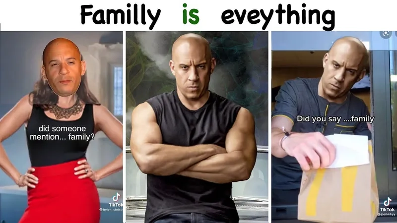 The vin diesel corona family meme