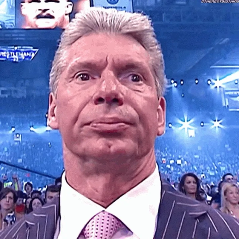 A classic Vince McMahon reaction meme