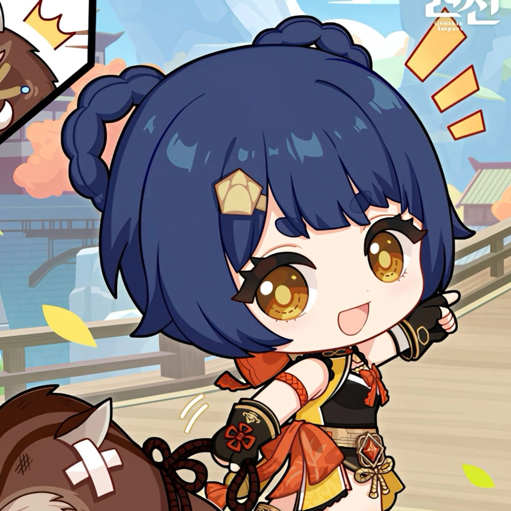 Xiangling chibi fanart spreads joyful energy