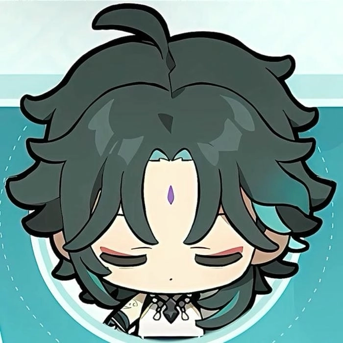 Xiao chibi image shines with mystical elegance