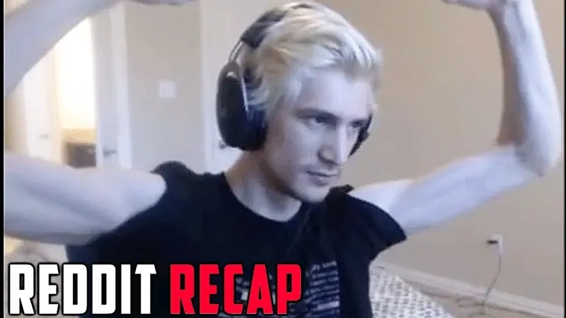 An intense xqc slamming desk meme