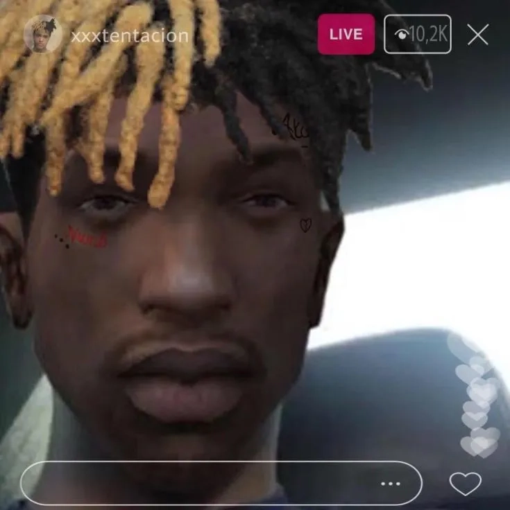 The style of the xxxtentacion revenge meme