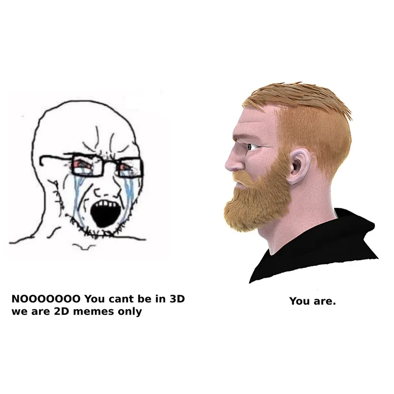 A scene from the popular JoJo Yes meme