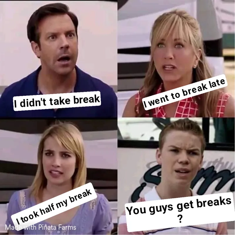 The classic you guys are getting paid meme template