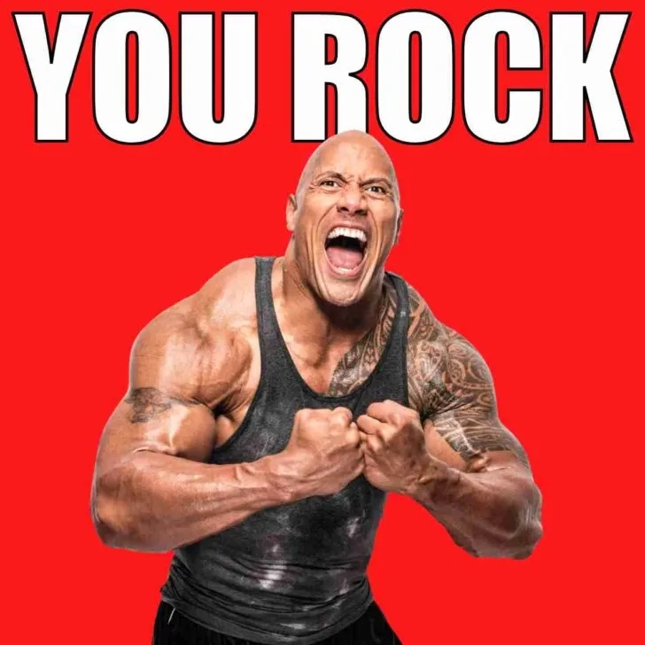 The classic Dwayne Johnson you rock meme