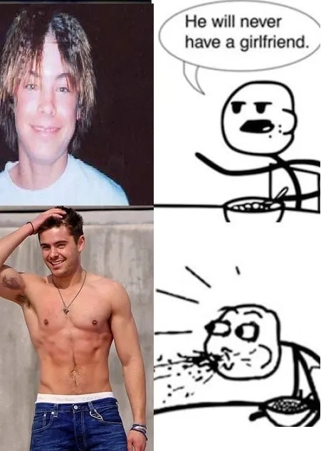 An iconic Zac Efron High School Musical meme