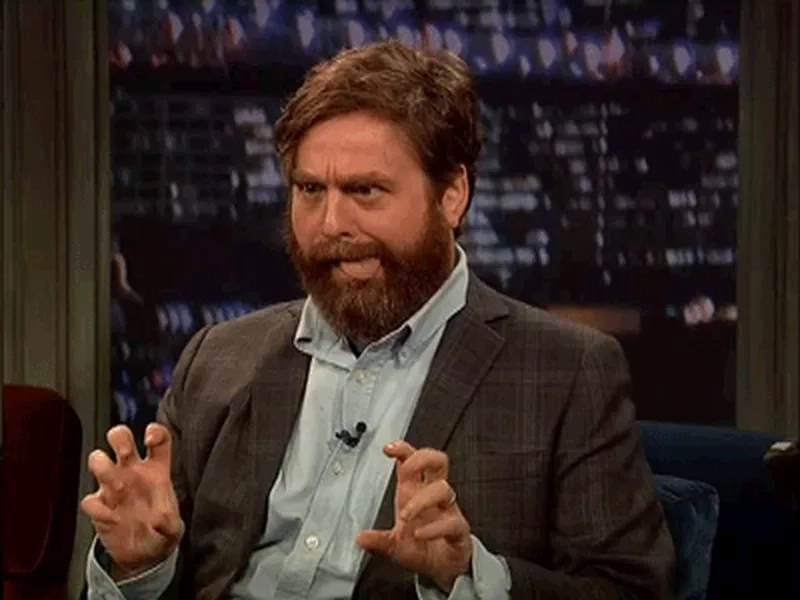 An awkward moment from a Between Two Ferns meme