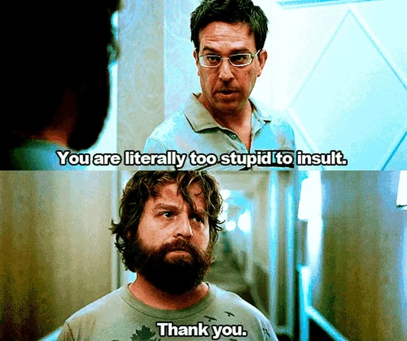 The Zach Galifianakis nodding meme of approval