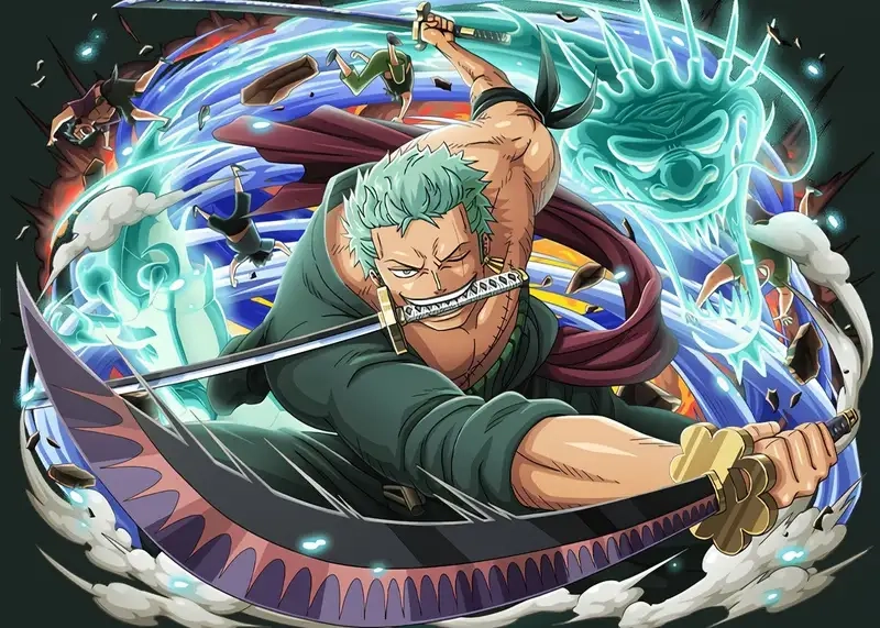 Epic battle vibes with zoro one piece wallpaper